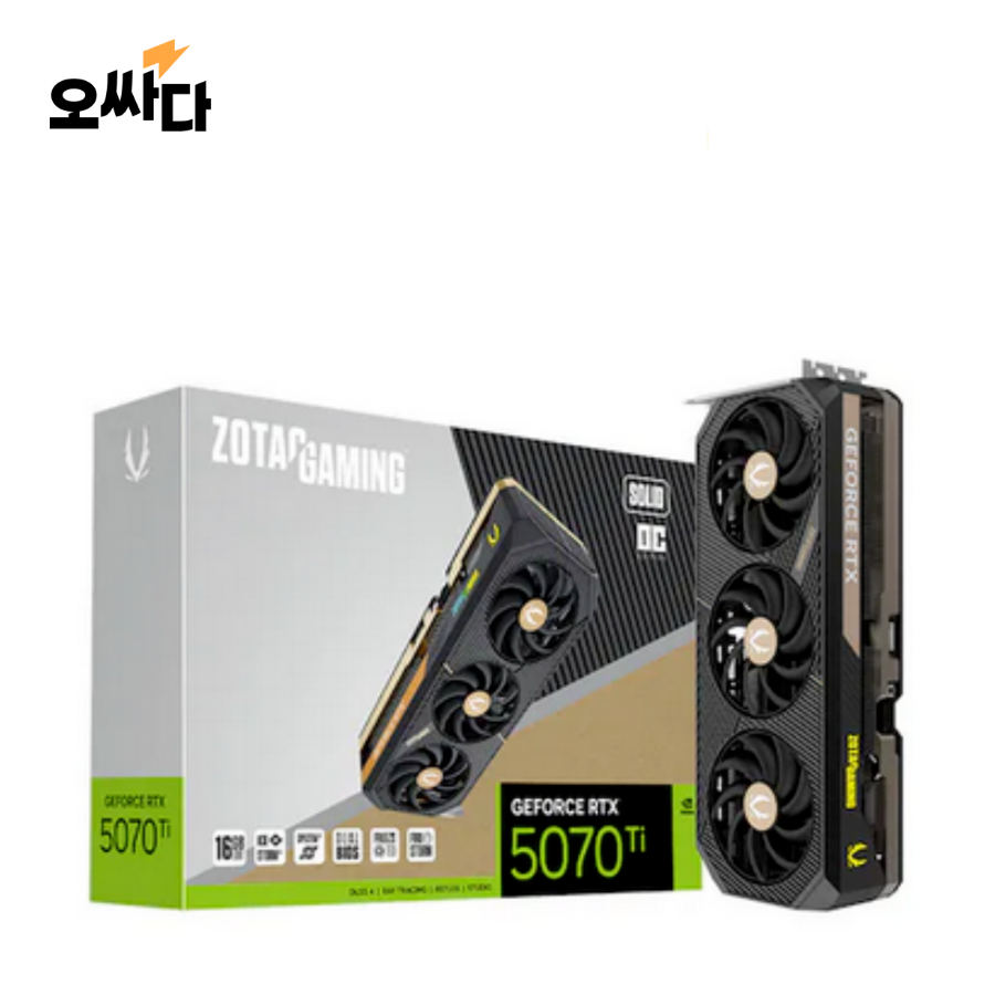 ZOTAC GAMING 지포스 RTX 5070 Ti SOLID OC D7 16GB